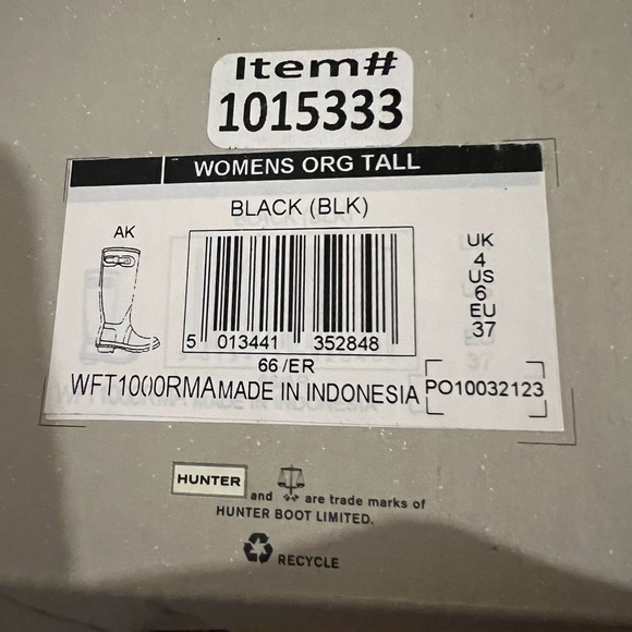 Women’s original tall gloss rain boots size 6 - Picture 4 of 5